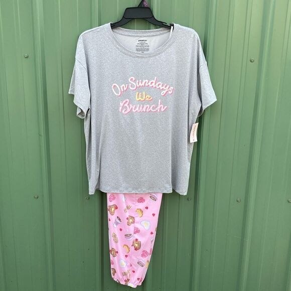 Women’s Ultra Soft Short Sleeve Pajama Lounge Sleep 2-Piece Set Size 2X - Picture 1 of 8